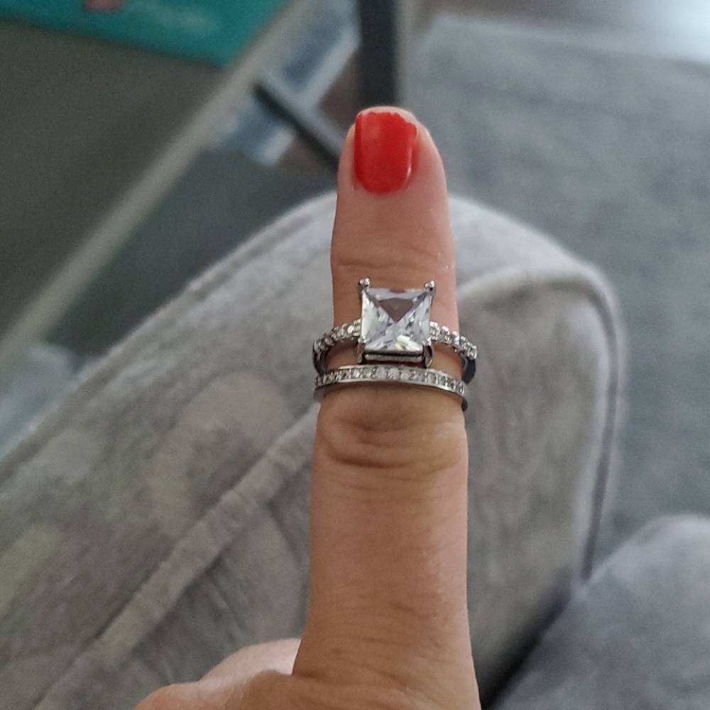Sterling Silver/Cubic Zirconia bridal set